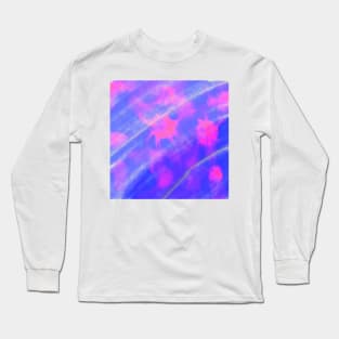 Pink purple watercolor abstract art Long Sleeve T-Shirt